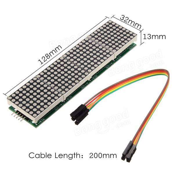 MAX7219 Dot Matrix Module 4-in-1 Display For Arduino