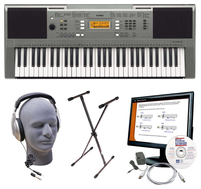 Yamaha - Portable Keyboard With 61 Full-size Touch-sensitive Keys - Gray
