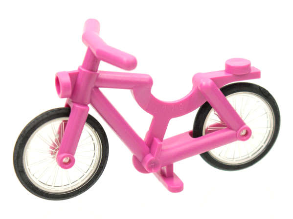 LEGO - Red Bicycle, Complete Assembly (1-Piece Wheels)