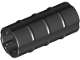 Black Technic, Axle Connector 2L &#40;Ridged with x Hole x Orientation&#41;