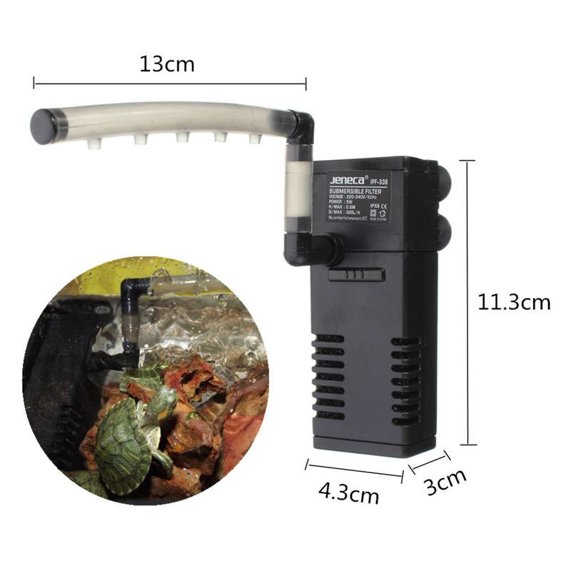 300L/H Aquarium Fish Tank Internal Submersible Filter Pump With Spray Bar