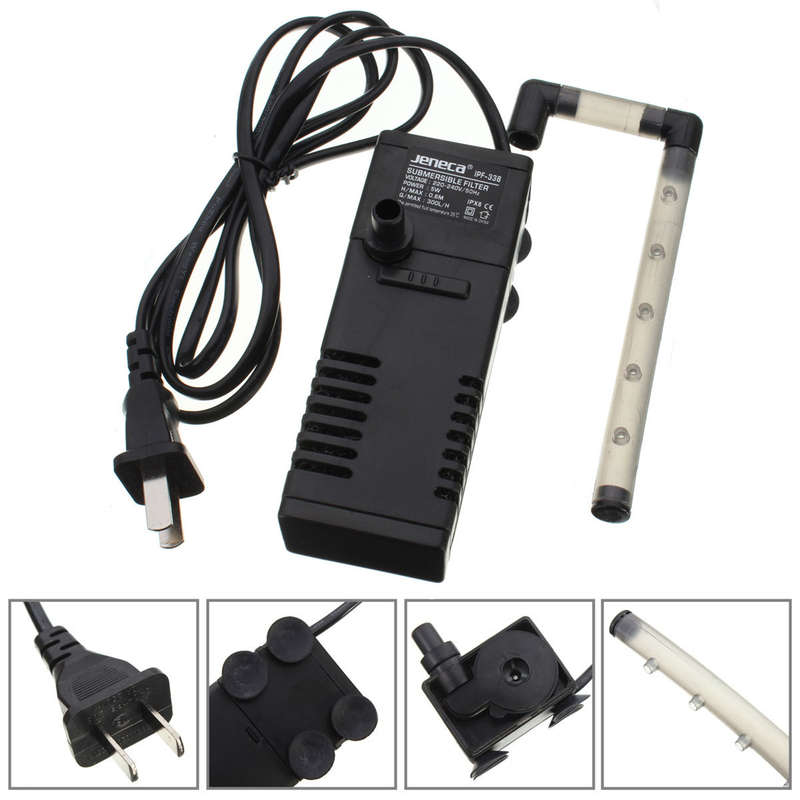 300L/H Aquarium Fish Tank Internal Submersible Filter Pump With Spray Bar