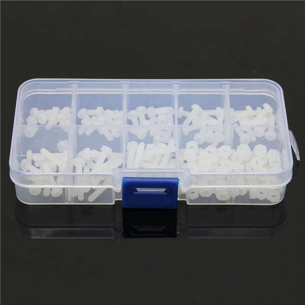 M3 White Nylon Screws Stand-off Bolt & Nuts Kit (6)