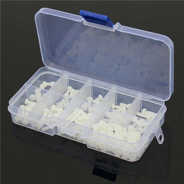 M3 White Nylon Screws Stand-off Bolt & Nuts Kit (3)