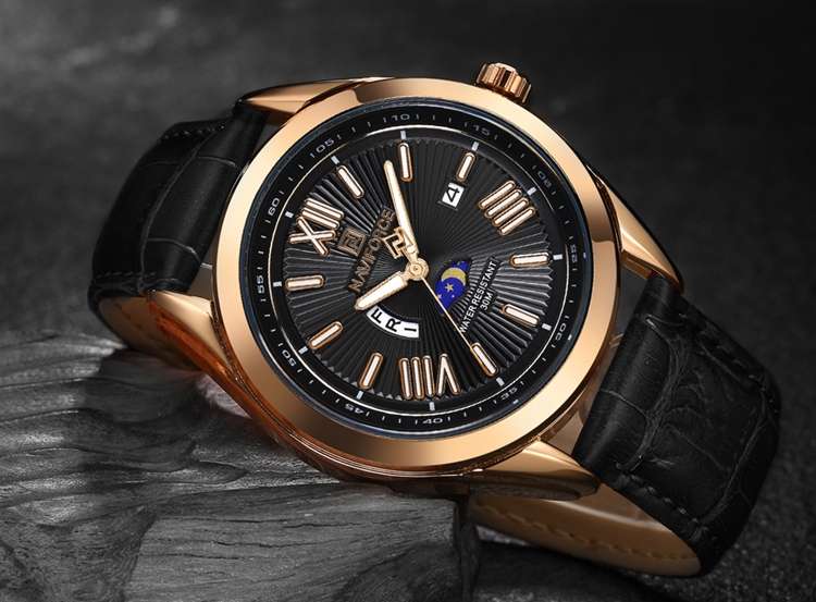 NAVIFORCE 9108 Casual Style Men Wristwatch Display Date and Week Quartz Movement Watch - 0.07kg
