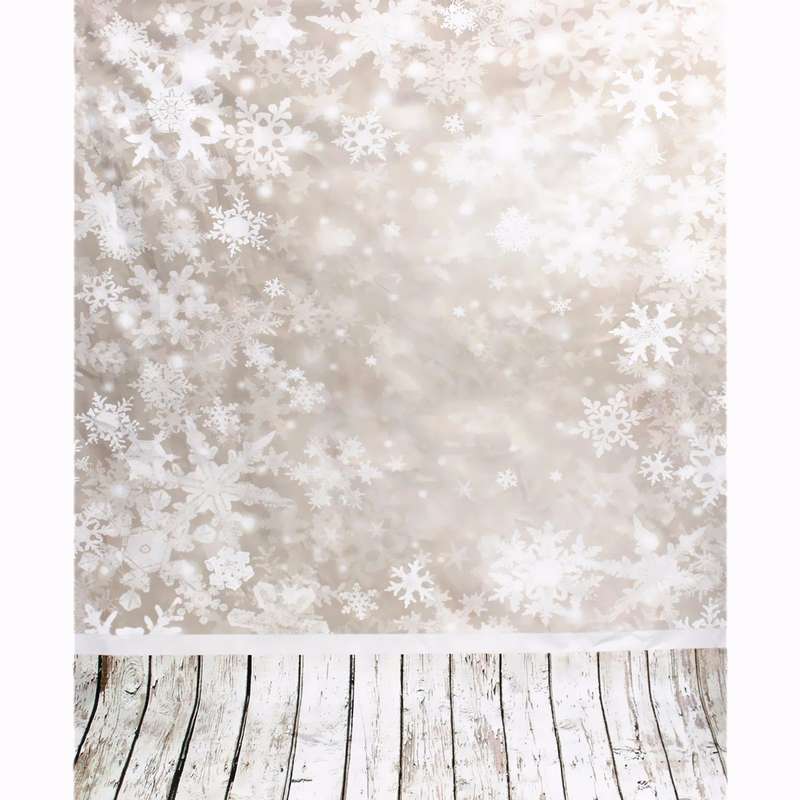 1.5x2.1m Photography Vinyl Background Snow Scenery Snowy Shading Halo Christmas - 0.32kg