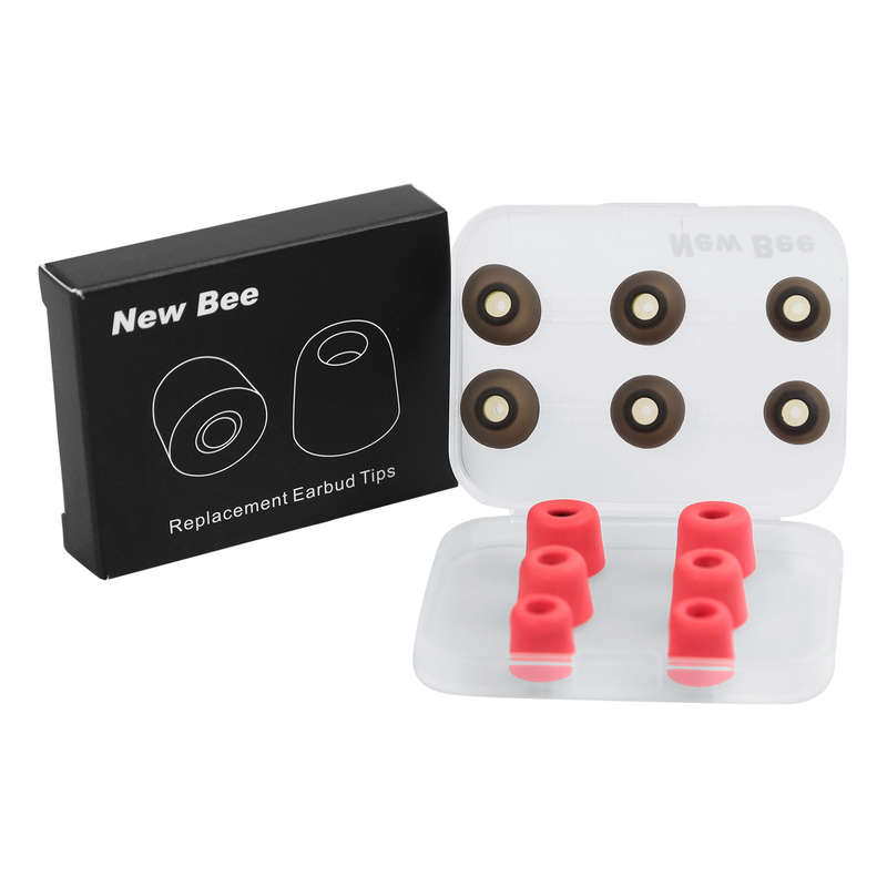 New Bee 3 Pairs of Rebound Memory Foam Tips 3 Pairs of Silicone Earbuds for Earphone Headphone -