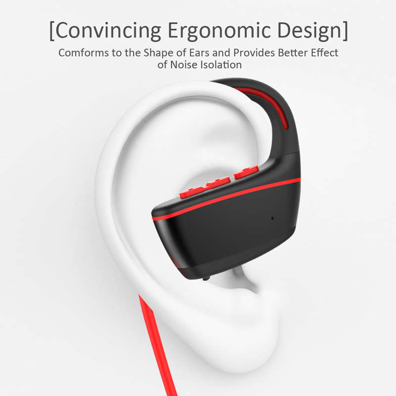 IPX7 Waterproof Wireless Bluetooth Earphone Noise Cancelling Stereo Swimming Sports Headphone -