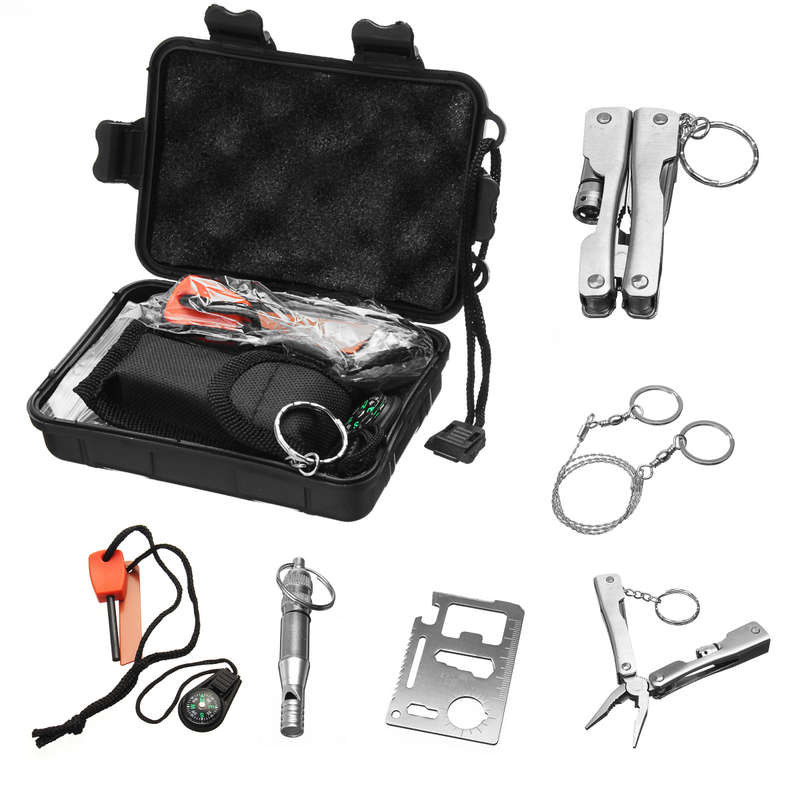 Durable SOS First Aid Kit Tool Car Emergency Supplies Outdoor Survival Gear Pack - 0.20kg