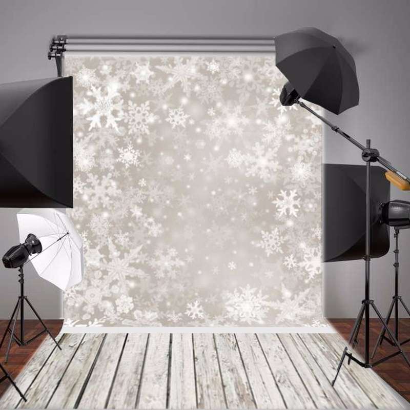 1.5x2.1m Photography Vinyl Background Snow Scenery Snowy Shading Halo Christmas - 0.32kg