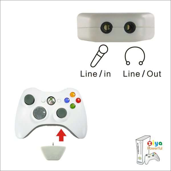 3.5mm Jack Micphone Earphone To 2.5mm Audio Converter For Microsoft Xbox 360 Wireless Controller -
