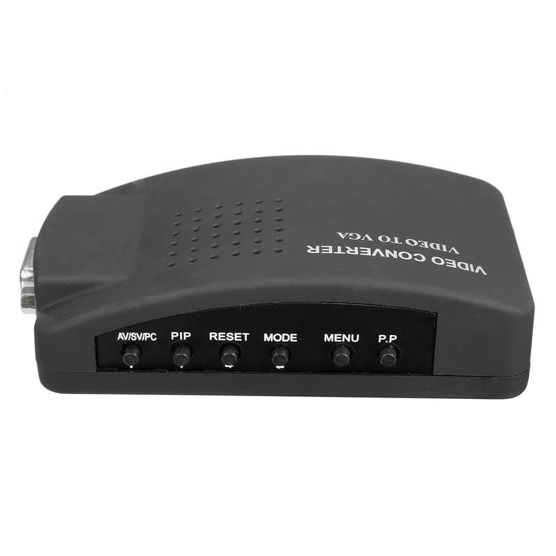 BNC S Video VGA to Laptop Computer PC VGA Monitor Converter Adapter Box 1080P - 0.21kg