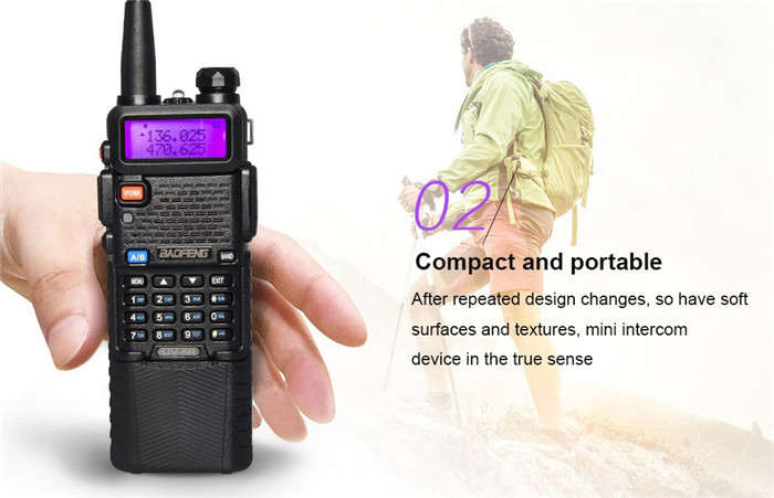 Upgrade BaoFeng UV-5R Walkie Talkie VH/UHF Dual Band Two Way Radio Transceiver 3800mah Battery -