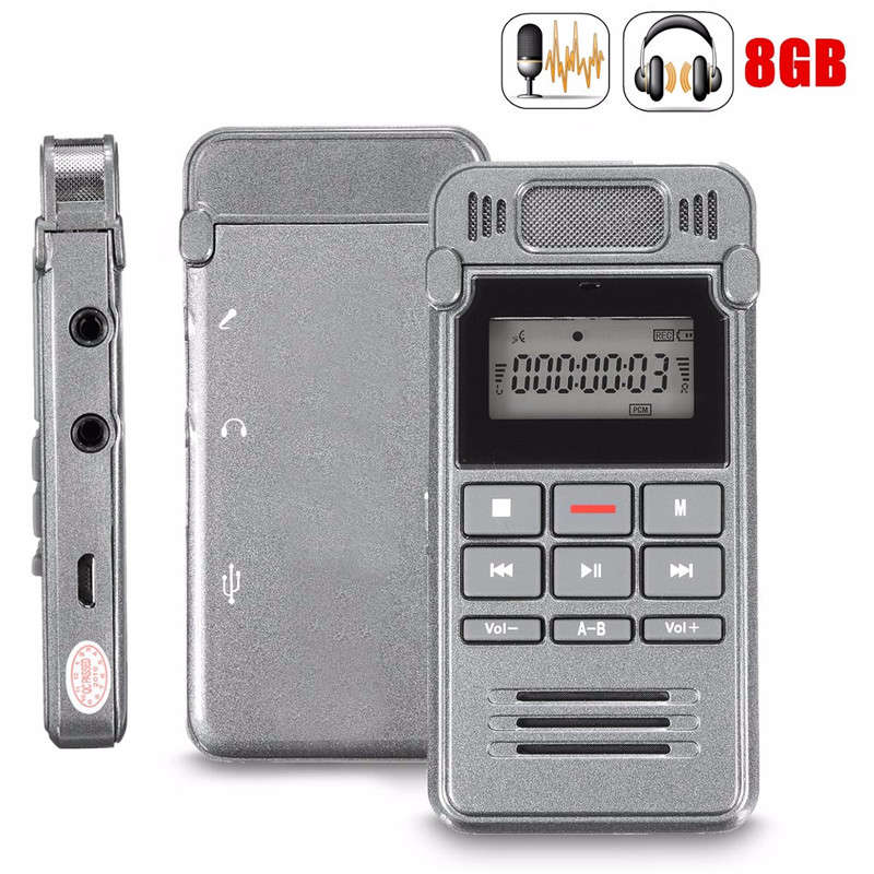 560 hrs Record Time LCD Digital Voice Rechargeable Audio Smart Recorder Dictaphone With MP3 Player