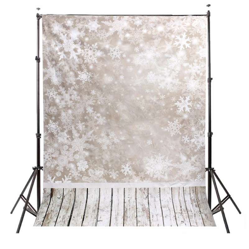 1.5x2.1m Photography Vinyl Background Snow Scenery Snowy Shading Halo Christmas - 0.32kg