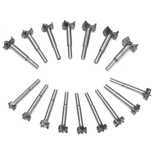 16pcs 15-35mm Forstner Drill Bits Hinge Hole Cutter Woodworking Hole Saw
