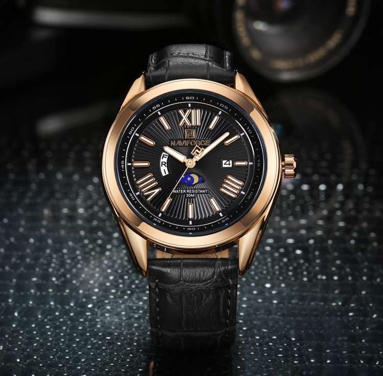 NAVIFORCE 9108 Casual Style Men Wristwatch Display Date and Week Quartz Movement Watch - 0.07kg