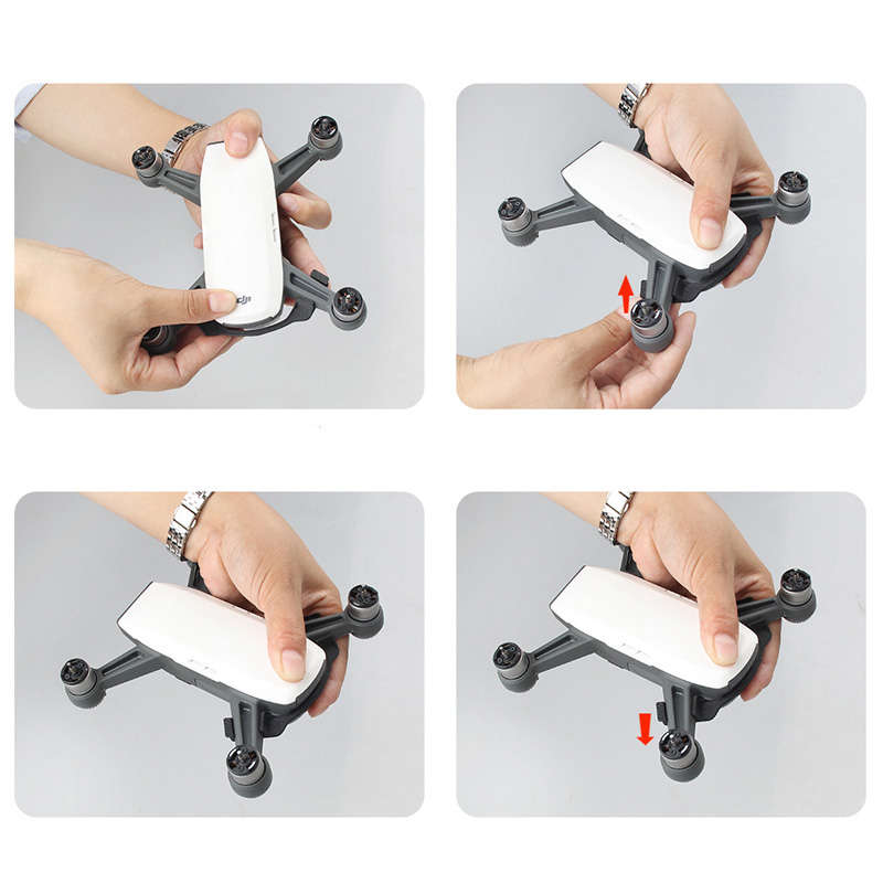 Anti-slip Battery Buckle Clip Fuselage Frame Holder Guard Cover Strap for DJI Spark Drone - 0.01kg