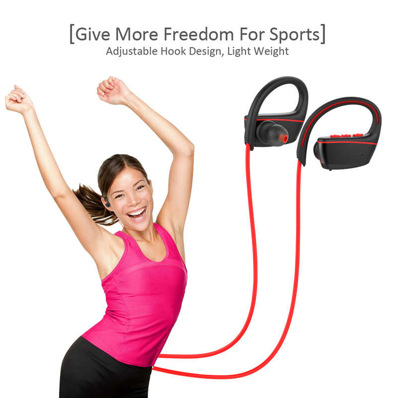 IPX7 Waterproof Wireless Bluetooth Earphone Noise Cancelling Stereo Swimming Sports Headphone -