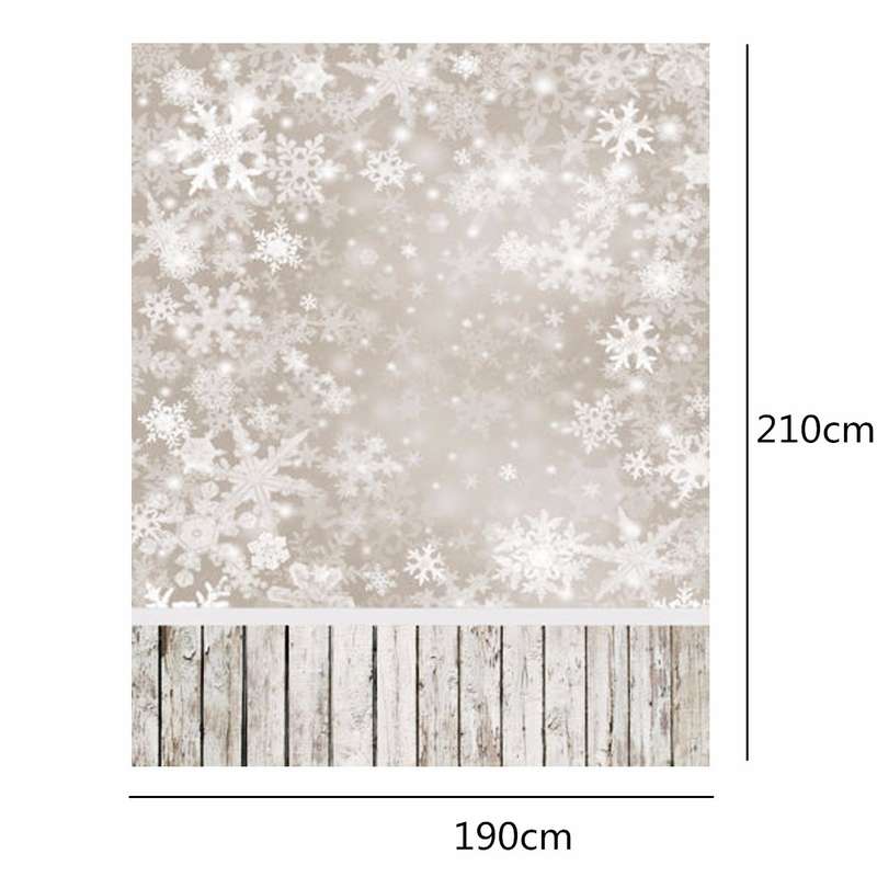 1.5x2.1m Photography Vinyl Background Snow Scenery Snowy Shading Halo Christmas - 0.32kg