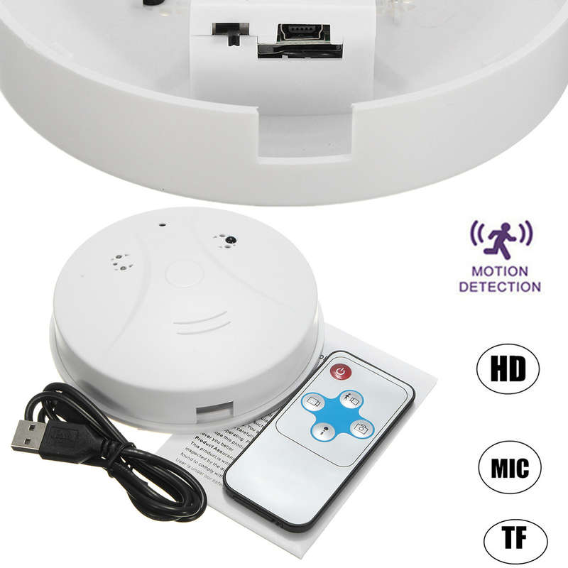 Mini HD DVR Hidden Camera Smoke Detector Motion Detection Video Recorder Camera - 0.20kg