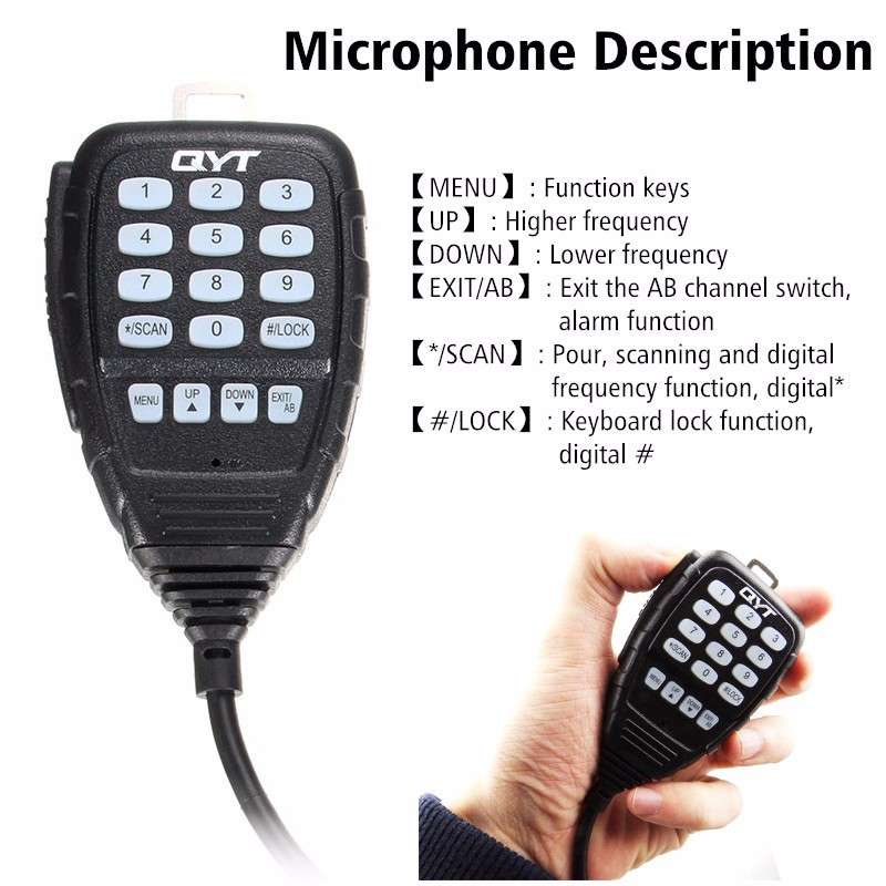 QYT KT-8900 Mini Mobile Radio Dual band V/UHF136-174/400-480MHz Transceiver Camouflage Color -