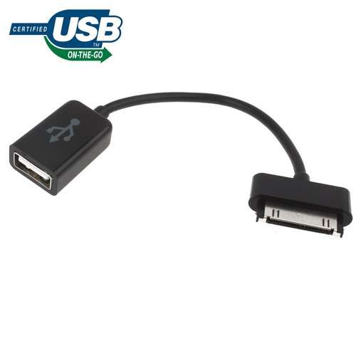 USB OTG Cable for Samsung Galaxy Tab P3100 /P5100 /P6200 /P6800 /P7100 /P7300 /P7500 /N5100 / N8000