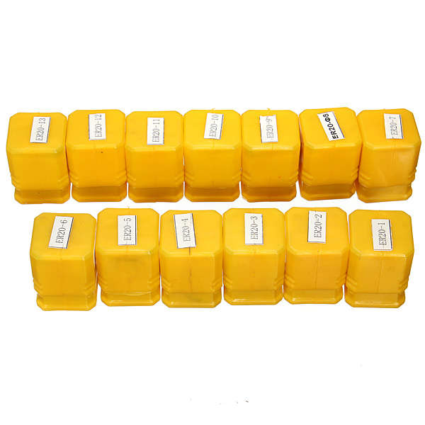 Drillpro 13pcs 1-13mm ER20 CNC Carving Machine Milling Chuck Collets