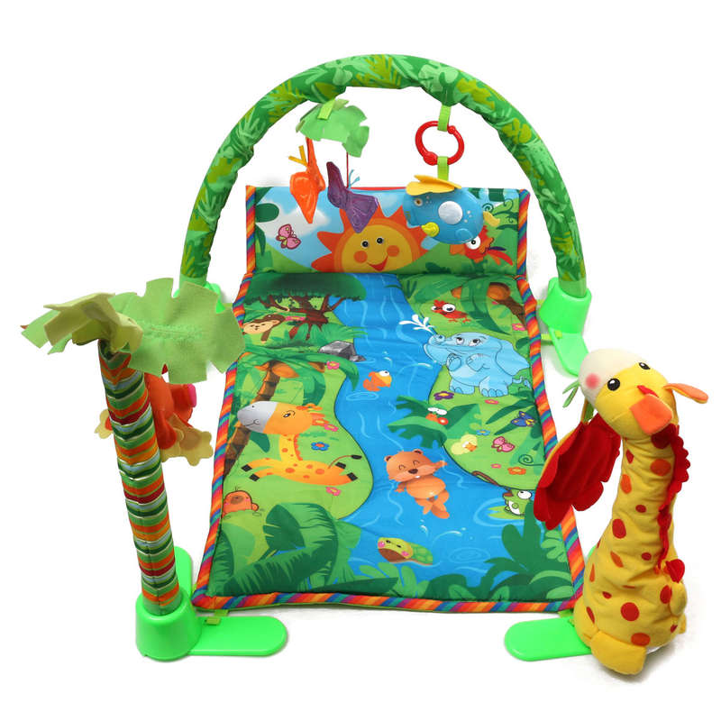 Rainforest Musical Baby Infant Activity Gym Floor Crawl Playmate Bedding Butterfly Grasp Kick Toys
