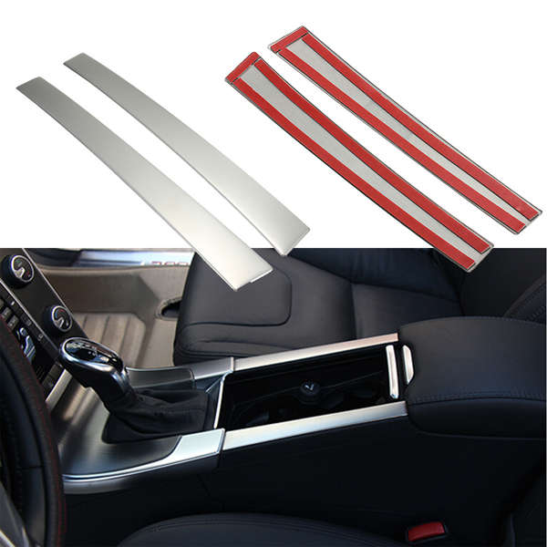 Chrome Drink Cup Holders Center Console Panel Cover Fit For Volvo XC60 S60 V60