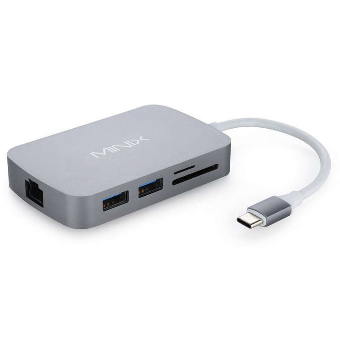 MINIX NEO C Type-C Multiport Adapter with HDMI Output Gigabit Ethernet USB3.0 x 2 TF SD Card Slot