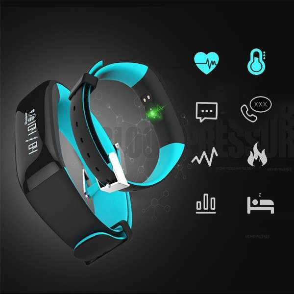 Sports P1 Smart Bluetooth Bracelet Wristband Heart Rate Blood Monitor Waterproof IP67 Watch