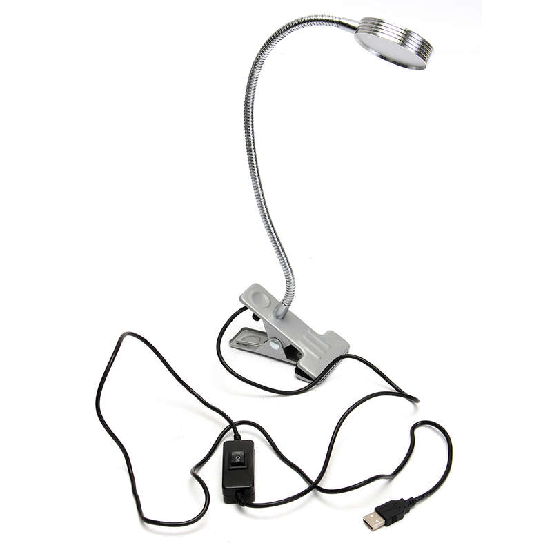 5W Flexiable USB Clip-On LED Table Desktop Light Bedside Laptop Bed Reading Lamp -* F