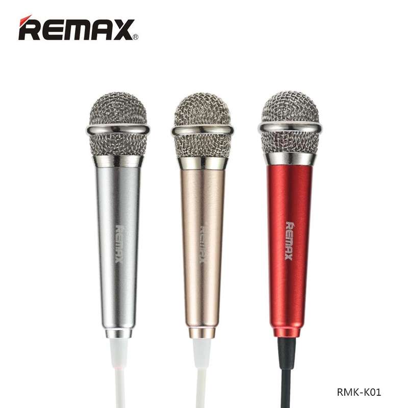 Remax Singsongk Mini Microphone Stereo Condenser Mic For Smartphone PC Laptop