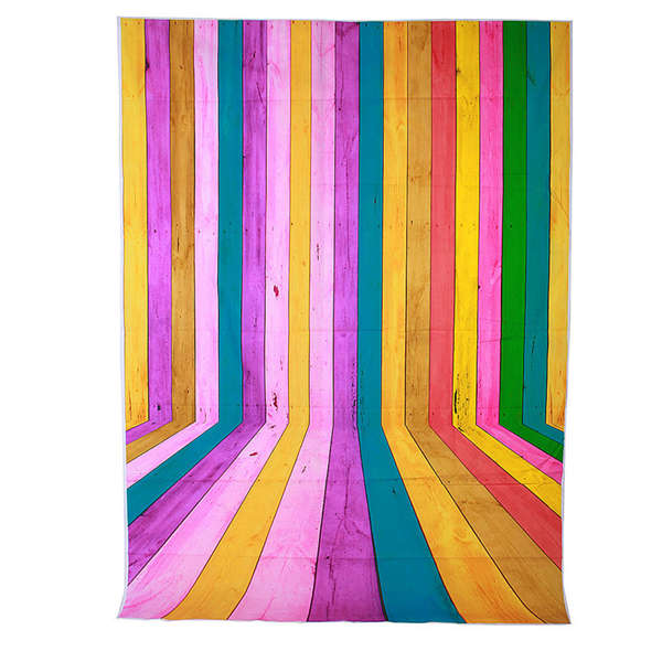 5x7ft 1.5x2.1M Grain Colorful Wall Floor Photography Backdrop Background Studio Props