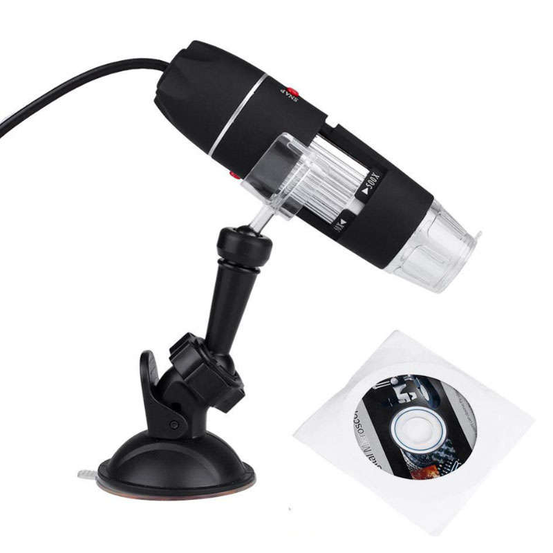 New USB 8 LED 500X 2MP Digital Microscope Endoscope Magnifier Video Camera with Suction Cup Stand -*