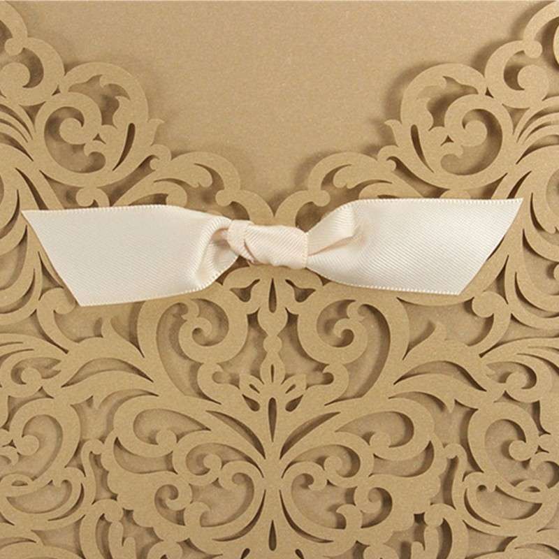 10Pcs Laser Cut Hollow Out Wedding Evening Invitations Cards Personalized Envelopes Seals