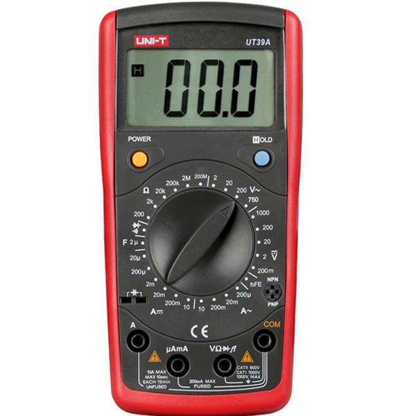 UNI-T UT39A Digital LCD 1999 Count Auto Power off Multimeter Amp Ohm Volt Meter Transistor
