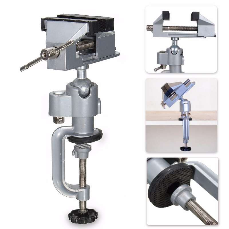 Vise Work Bench Swivel 360deg Rotating Clamp Tabletop Deluxe Craft Repair DIY Tool