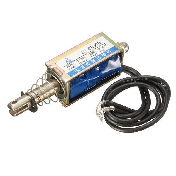 DC 12V 5N/10mm Push-Pull Open Frame Mini Valve Solenoid Actuator Electromagnet