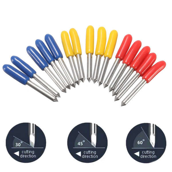 15pcs 30/45/60 Degree Knife Blades GCC Cutting Plotter Vinyl Cutter Blade for Roland Cutter