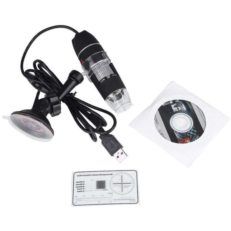 New USB 8 LED 500X 2MP Digital Microscope Endoscope Magnifier Video Camera with Suction Cup Stand -*