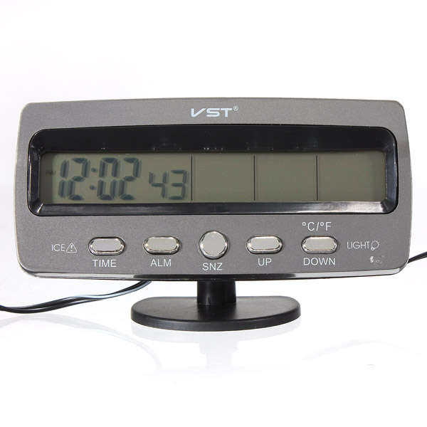 3 in 1 Car Vehicle Digital Thermometer Voltmeter Clock Calendar