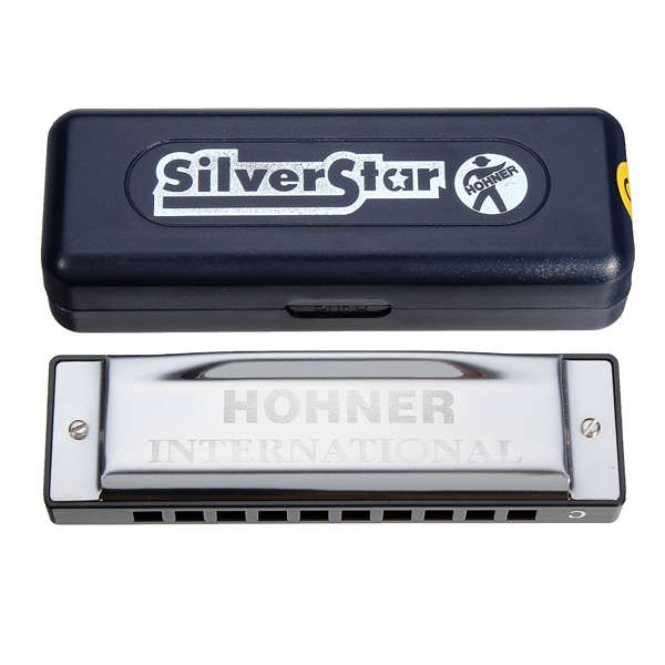 Silver Star HOHNER 10 Holes Blues Harmonica Key Of C