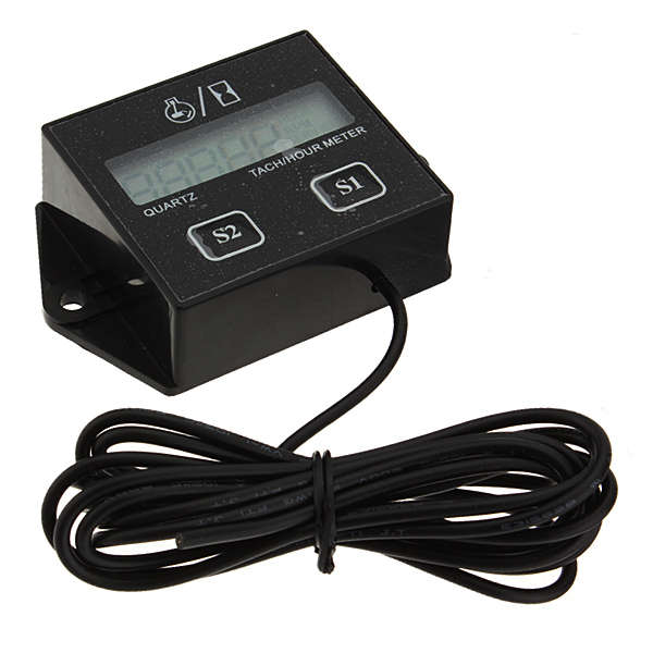 Spark Plugs Gas Engine Digital Tach Hour Meter Tachometer Gauge ATV