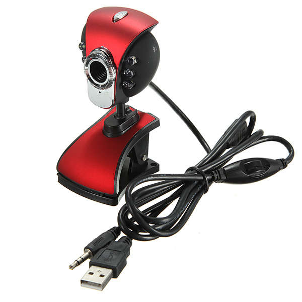 USB 50M 6 LED Night Vision Webcam Camera Web Cam With Mic PC Laptop