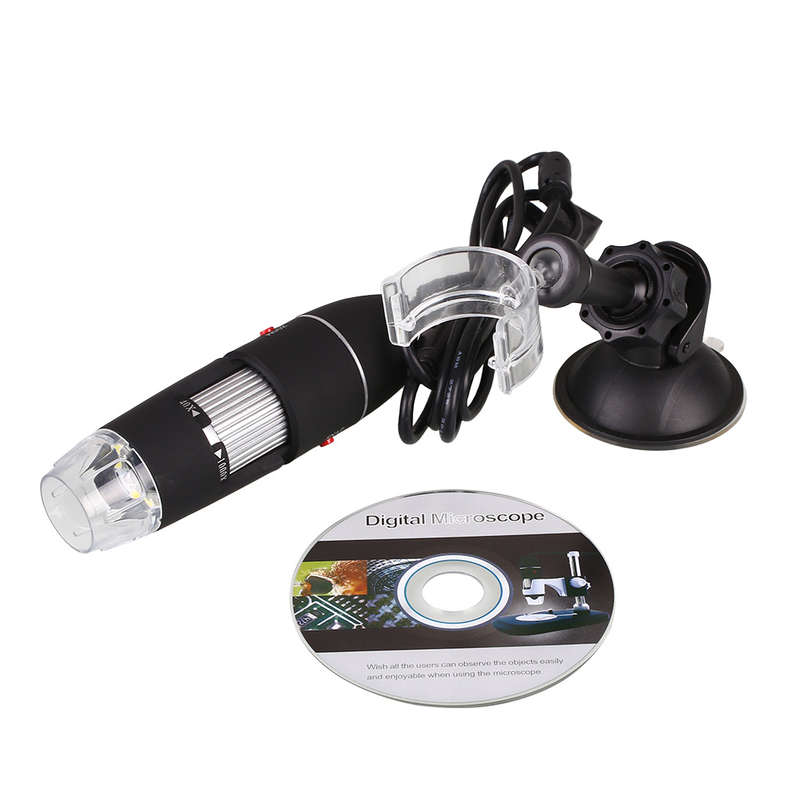 New USB 8 LED 500X 2MP Digital Microscope Endoscope Magnifier Video Camera with Suction Cup Stand -*