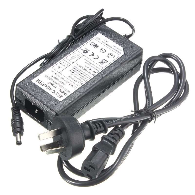 5.5mm x 2.5mm  AC 100-240V to DC 24V 5A Switching Power Supply Adapter Transformer