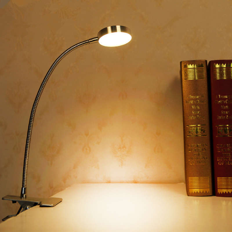 5W Flexiable USB Clip-On LED Table Desktop Light Bedside Laptop Bed Reading Lamp -* F