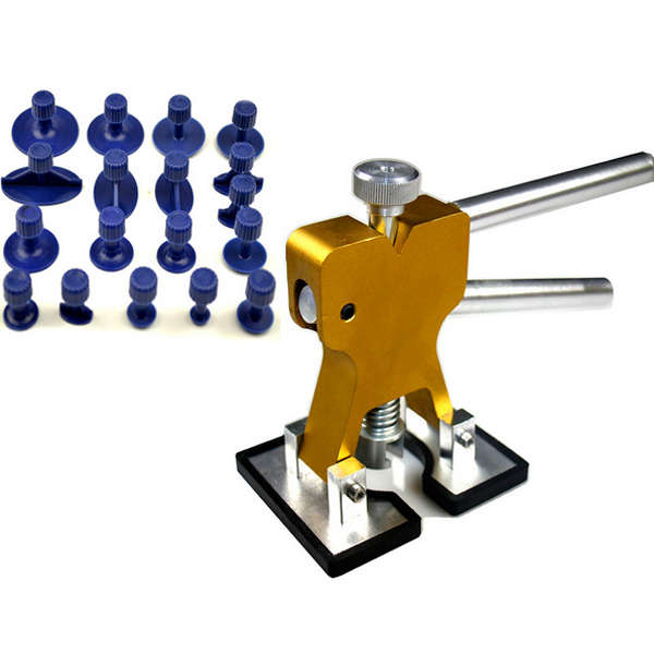 19Pcs Golden Car Paintless Dent Repair Tools Auto Dent Lifter Removal Auto Body PDR Tools
